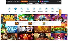 Casino-X kasino gjennomgang skjermbilde på  norskcasino1.com 2