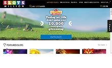SlotsMillion kasino gjennomgang skjermbilde på  norskcasino1.com 2