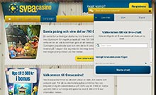 SveaCasino kasino gjennomgang skjermbilde på  norskcasino1.com 1