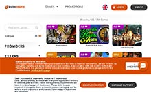 Insta kasino gjennomgang skjermbilde på  norskcasino1.com 2