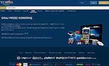 Europa kasino gjennomgang skjermbilde på  norskcasino1.com 2