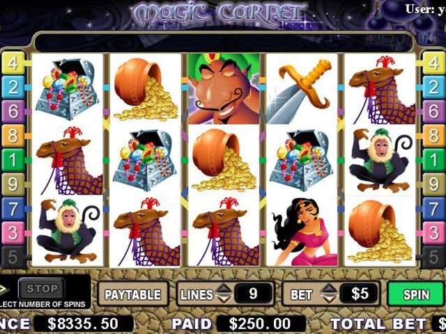 Norske spilleautomater Magic Carpet, Cryptologic SS - Himmelspill