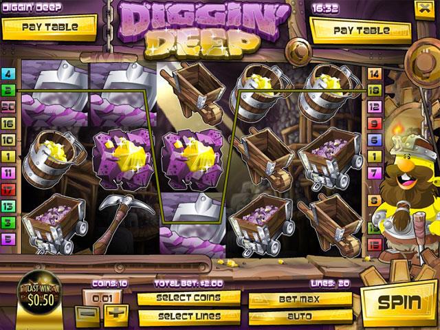 Norske Spilleautomater   Diggin' Deep Rival   SS  - Himmelspill