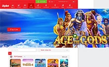 OlyBet kasino gjennomgang skjermbilde på  norskcasino1.com 2