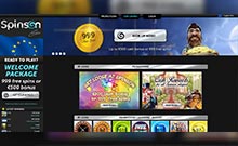 Spinson kasino gjennomgang skjermbilde på  norskcasino1.com 3