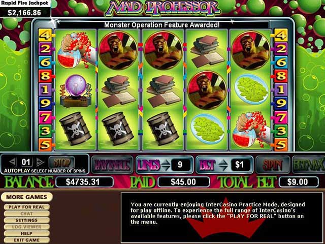 Norske spilleautomater Mad Professor, Cryptologic SS - Himmelspill