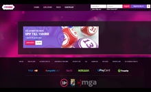 AmorBingo kasino gjennomgang skjermbilde på  norskcasino1.com 2