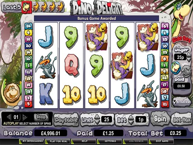 Norske spilleautomater Dino Delight, Cryptologic SS - Himmelspill