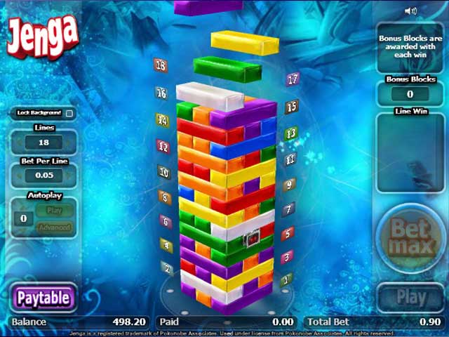 Norske spilleautomater Jenga, Cryptologic SS - Himmelspill