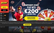 Rizk kasino gjennomgang skjermbilde på  norskcasino1.com 1