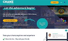 Chanz kasino gjennomgang skjermbilde på  norskcasino1.com 1