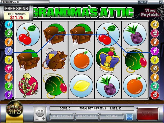 Norske Spilleautomater   Grandma's Attic Rival   SS  - Himmelspill