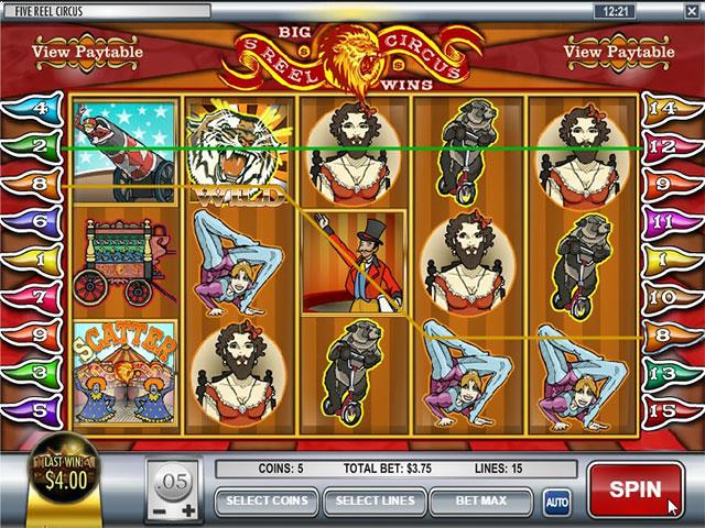 Norske Spilleautomater  5 Reel Circus Rival  SS  - Himmelspill