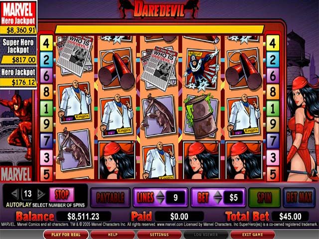 Norske spilleautomater Daredevil, Cryptologic SS - Himmelspill