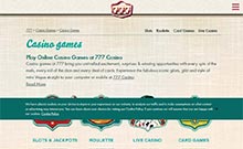777 Casino kasino gjennomgang skjermbilde på  norskcasino1.com 1