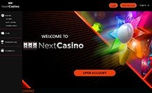 NextCasino kasino gjennomgang skjermbilde på  norskcasino1.com 1