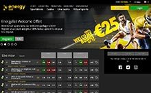 Energy kasino gjennomgang skjermbilde på  norskcasino1.com 2