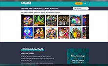 Chanz kasino gjennomgang skjermbilde på  norskcasino1.com 2