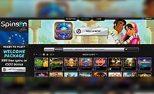Spinson kasino gjennomgang skjermbilde på  norskcasino1.com 2