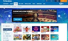 NordicBet kasino gjennomgang skjermbilde på  norskcasino1.com 2